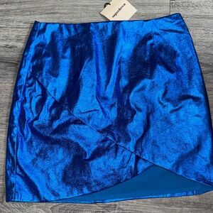 Superdown metallic blue skirt